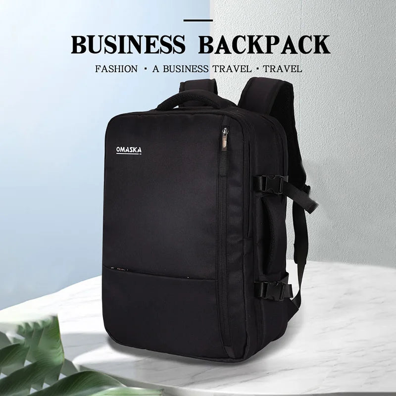 JMT-995658 Custom Logo Waterproof Nylon Laptop Backpack for 17-Inch Devices with USB Port - Unisex Fashion Design
