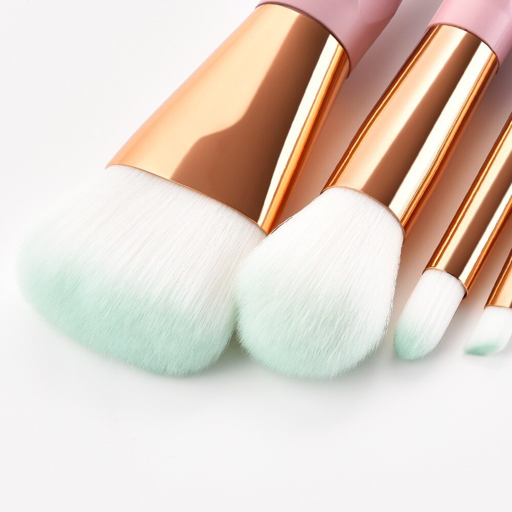 JMT-995914 Gradient Diamond 7-Piece Makeup Brush Set with Long Plastic Handles