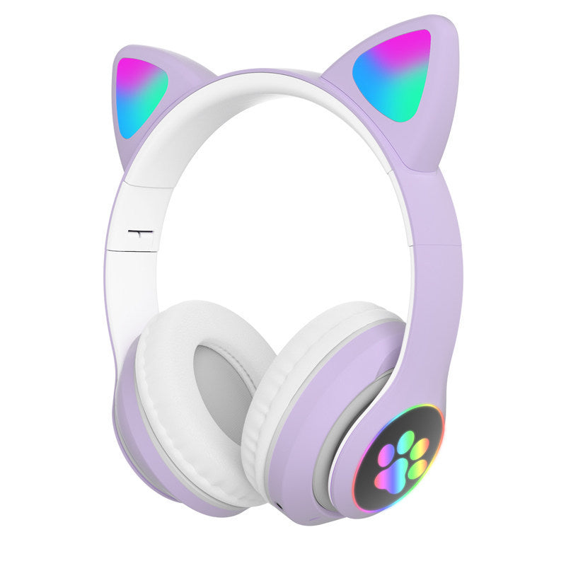JMT-995978 Cat Ear Luminous Bluetooth Headset with Voice Control and Bilateral Stereo Sound