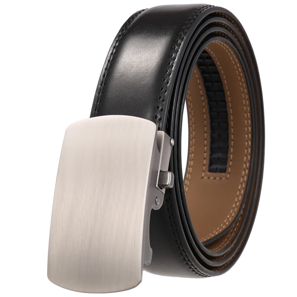 JMT-996234 Genuine Leather Automatic Men's Belt with Custom Logo - Model LY36-22059-1