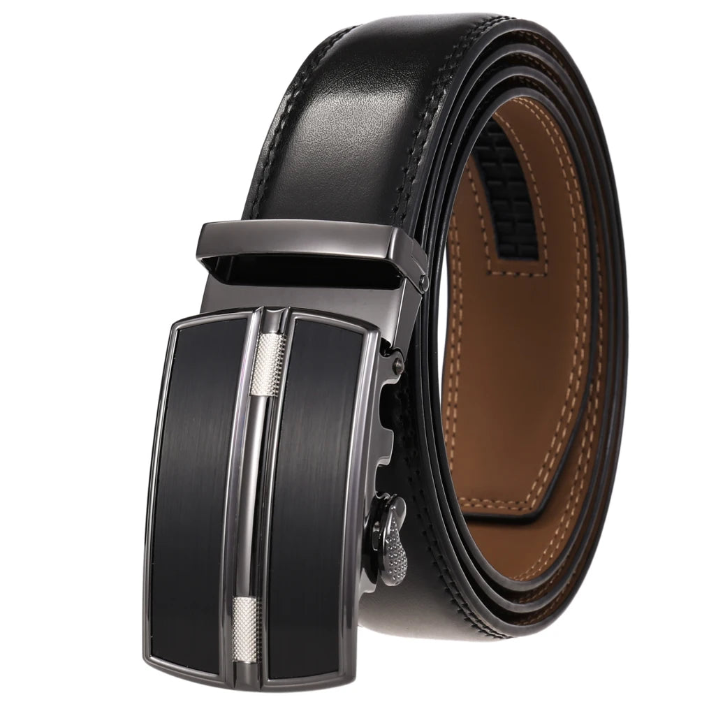JMT-996234 Genuine Leather Automatic Men's Belt with Custom Logo - Model LY36-22059-1