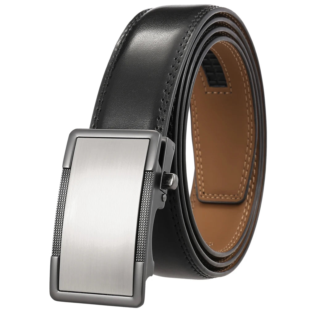 JMT-996234 Genuine Leather Automatic Men's Belt with Custom Logo - Model LY36-22059-1