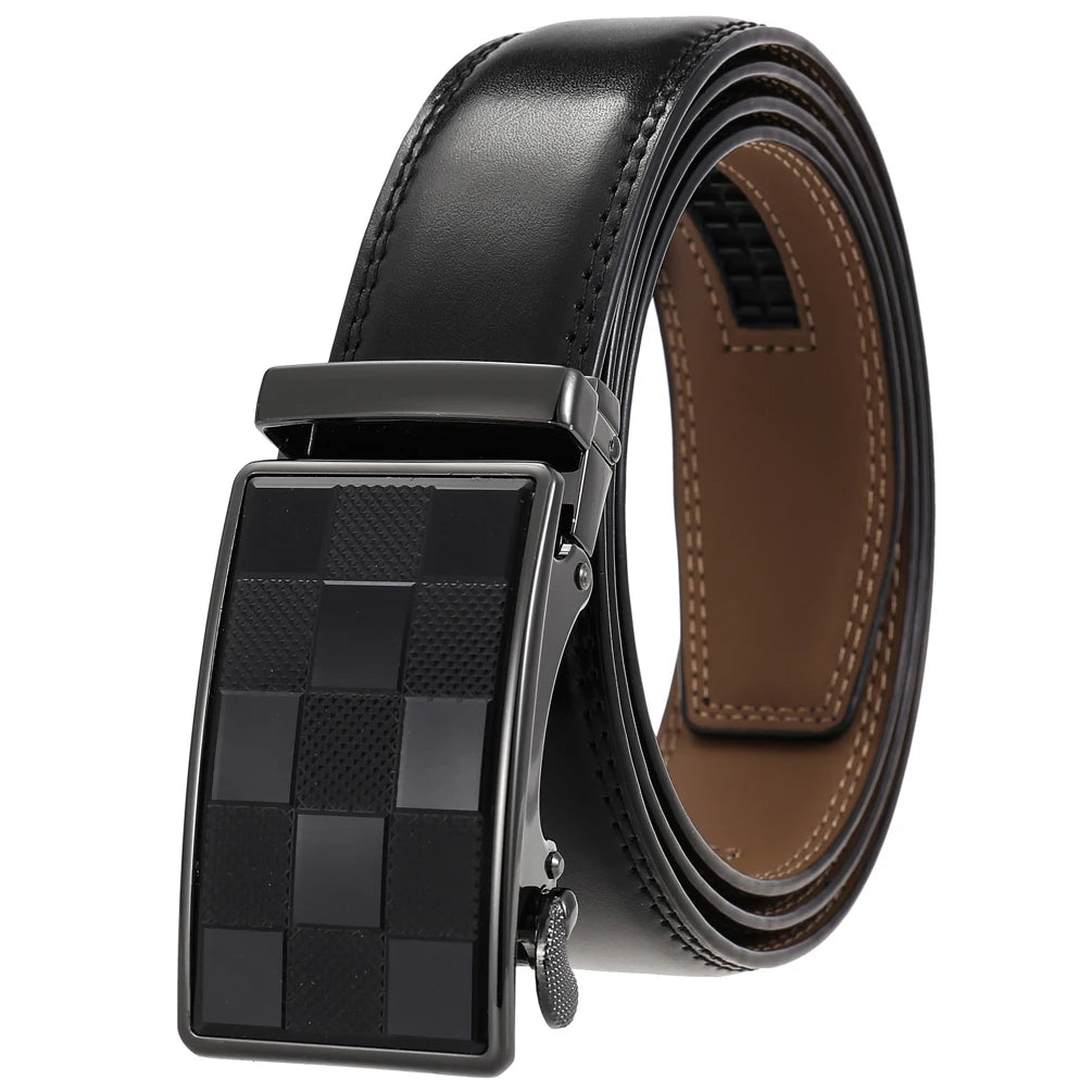 JMT-996234 Genuine Leather Automatic Men's Belt with Custom Logo - Model LY36-22059-1