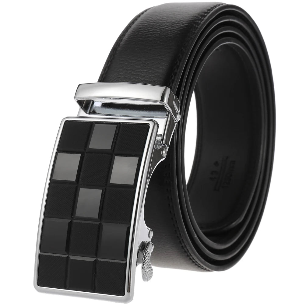 JMT-996234 Genuine Leather Automatic Men's Belt with Custom Logo - Model LY36-22059-1