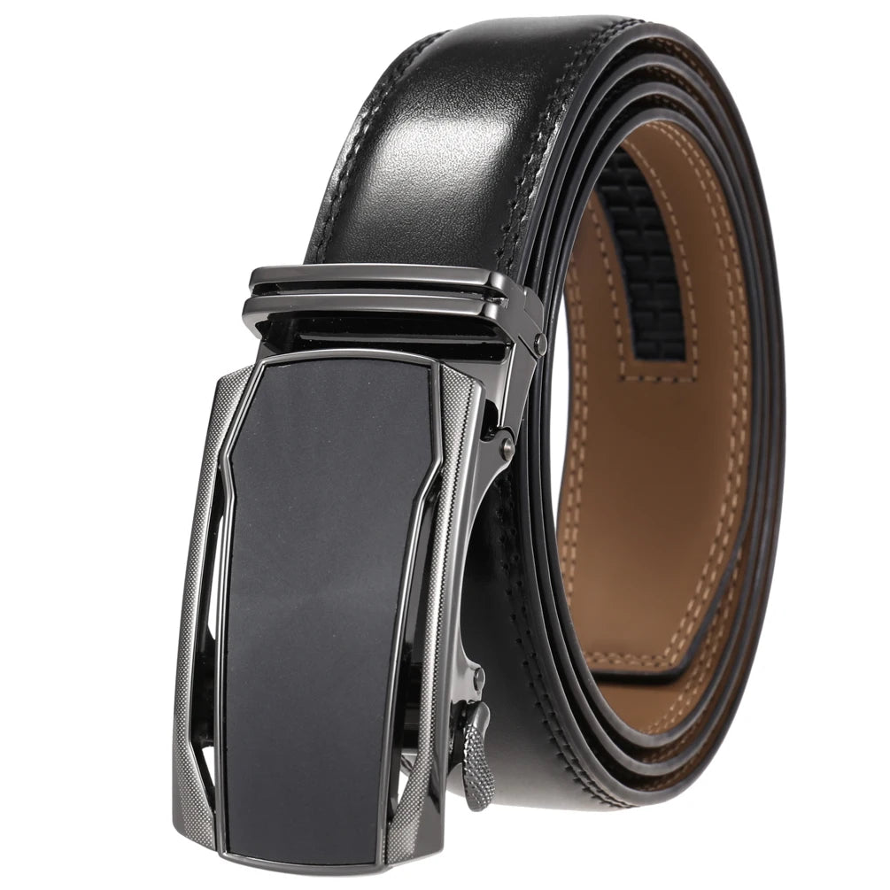 JMT-996234 Genuine Leather Automatic Men's Belt with Custom Logo - Model LY36-22059-1