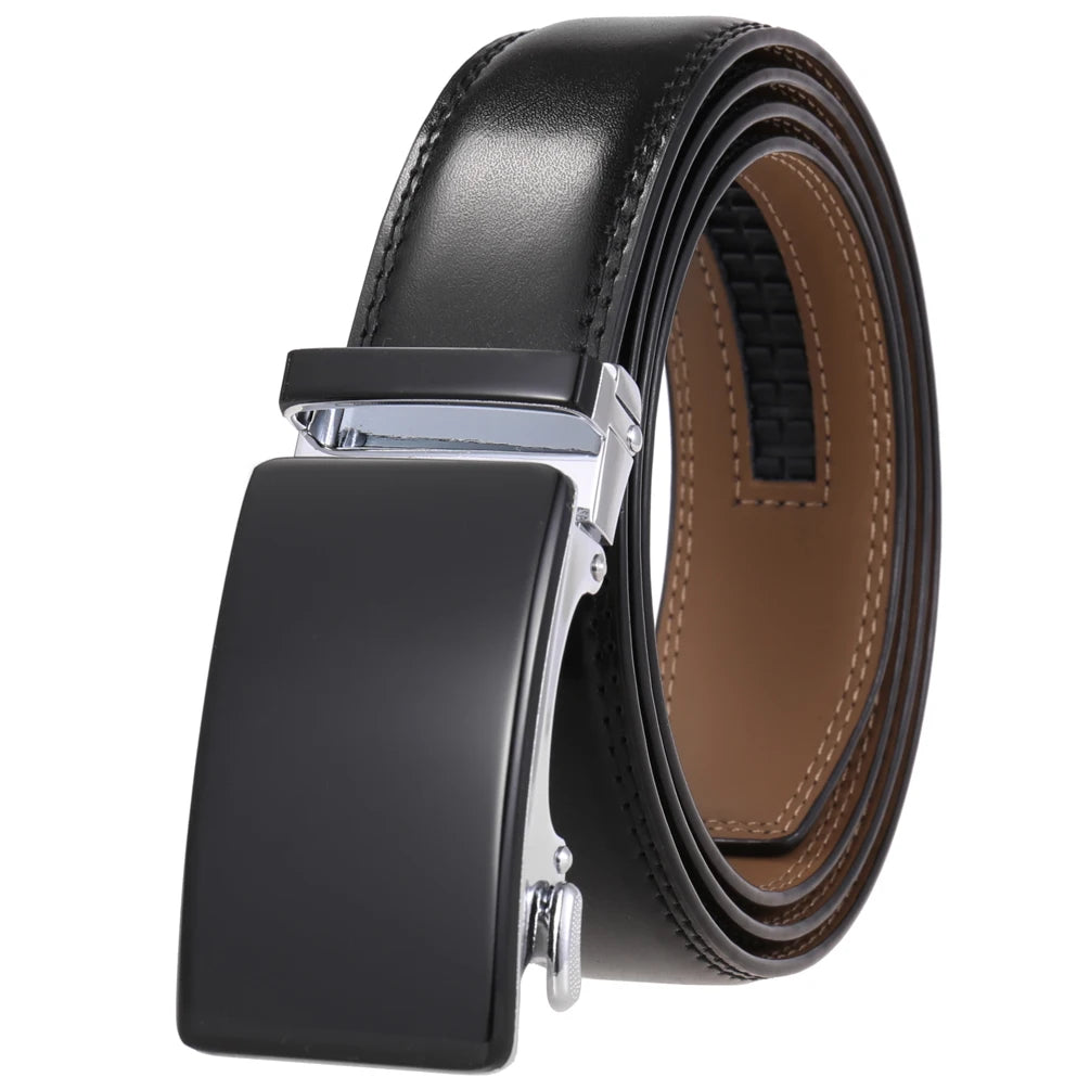 JMT-996234 Genuine Leather Automatic Men's Belt with Custom Logo - Model LY36-22059-1