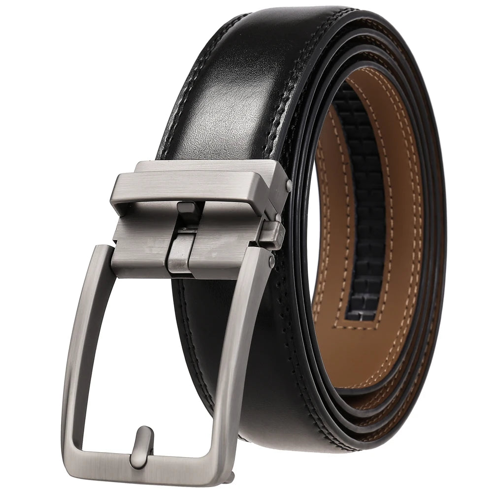 JMT-996234 Genuine Leather Automatic Men's Belt with Custom Logo - Model LY36-22059-1