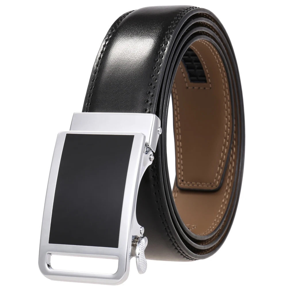 JMT-996234 Genuine Leather Automatic Men's Belt with Custom Logo - Model LY36-22059-1