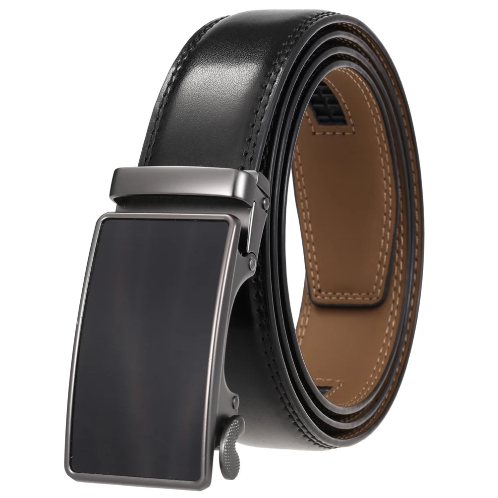 JMT-996234 Genuine Leather Automatic Men's Belt with Custom Logo - Model LY36-22059-1
