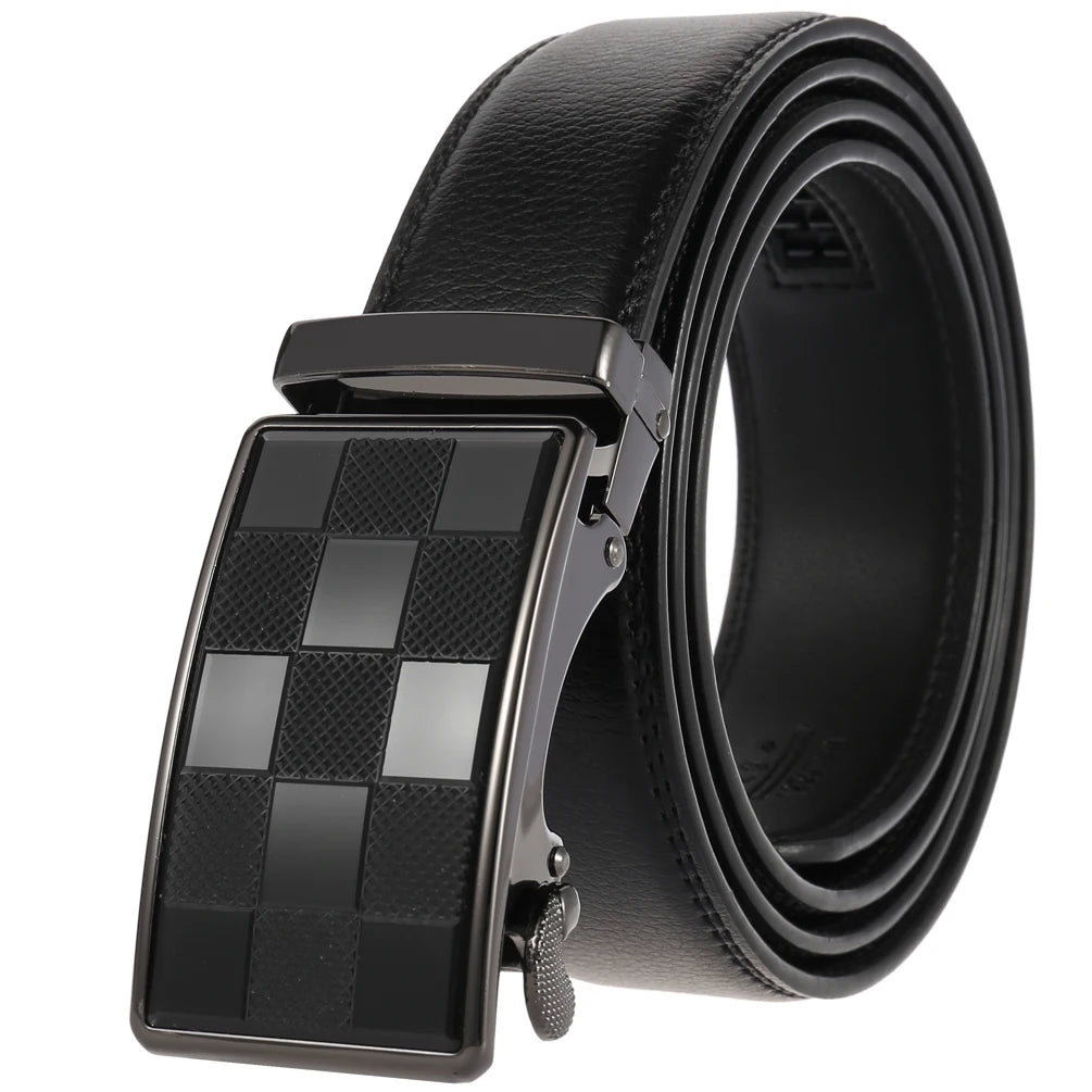 JMT-996234 Genuine Leather Automatic Men's Belt with Custom Logo - Model LY36-22059-1