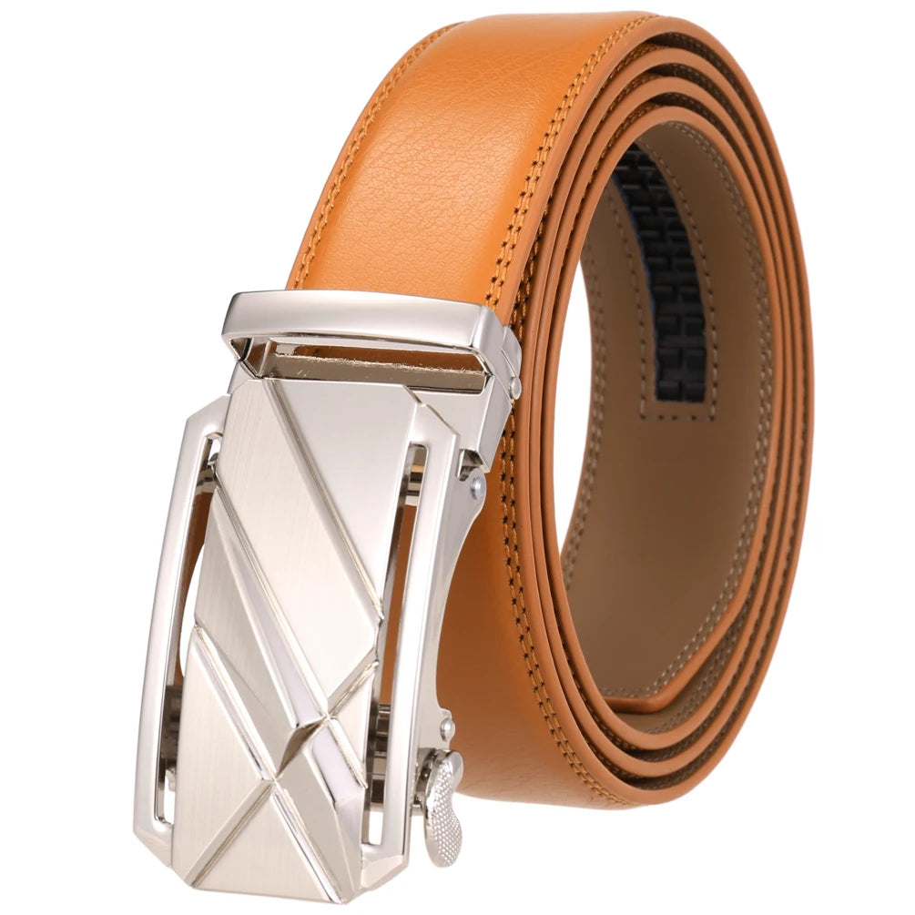 JMT-996234 Genuine Leather Automatic Men's Belt with Custom Logo - Model LY36-22059-1