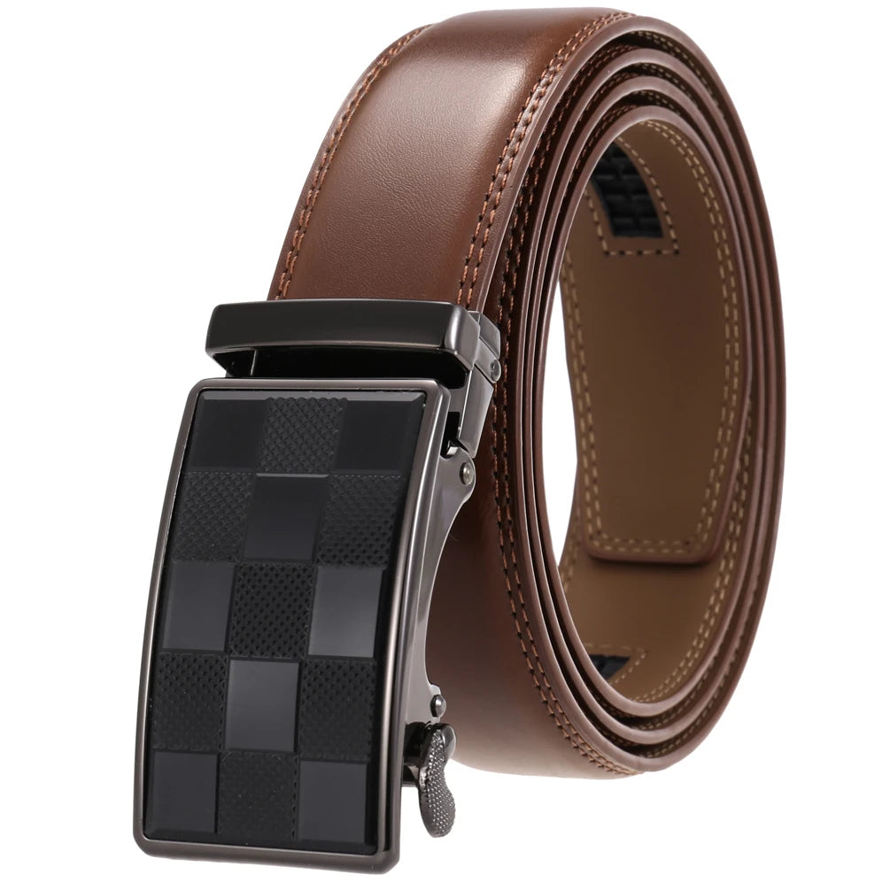 JMT-996234 Genuine Leather Automatic Men's Belt with Custom Logo - Model LY36-22059-1