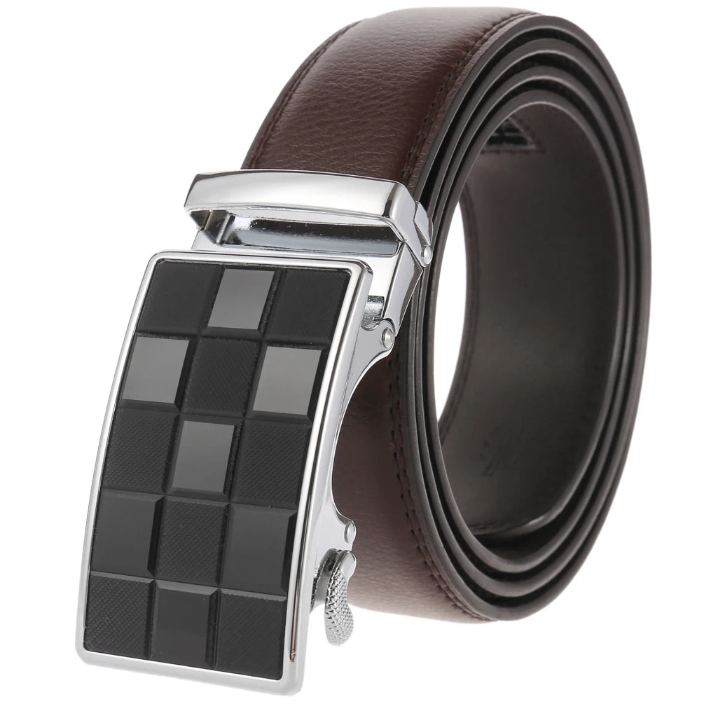 JMT-996234 Genuine Leather Automatic Men's Belt with Custom Logo - Model LY36-22059-1
