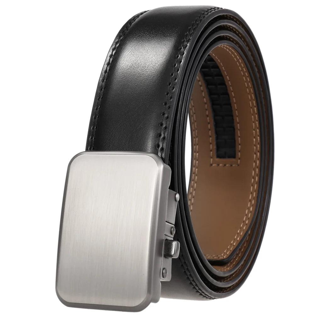 JMT-996234 Genuine Leather Automatic Men's Belt with Custom Logo - Model LY36-22059-1