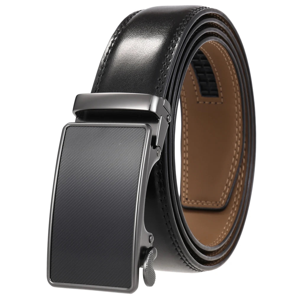 JMT-996234 Genuine Leather Automatic Men's Belt with Custom Logo - Model LY36-22059-1
