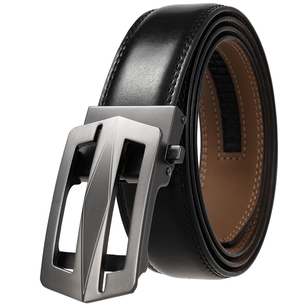 JMT-996234 Genuine Leather Automatic Men's Belt with Custom Logo - Model LY36-22059-1