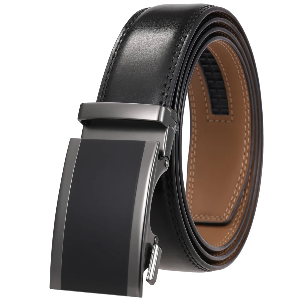 JMT-996234 Genuine Leather Automatic Men's Belt with Custom Logo - Model LY36-22059-1