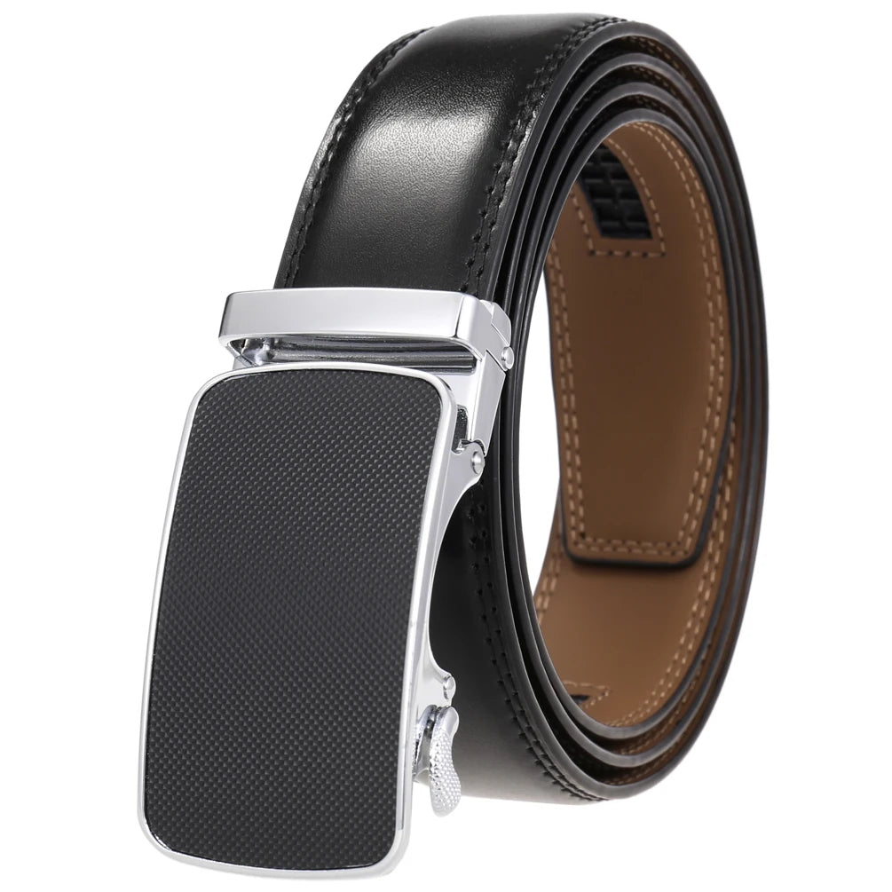 JMT-996234 Genuine Leather Automatic Men's Belt with Custom Logo - Model LY36-22059-1