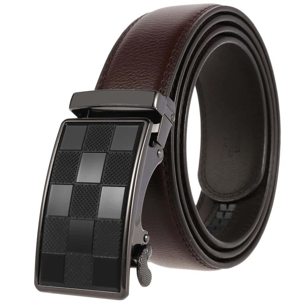 JMT-996234 Genuine Leather Automatic Men's Belt with Custom Logo - Model LY36-22059-1
