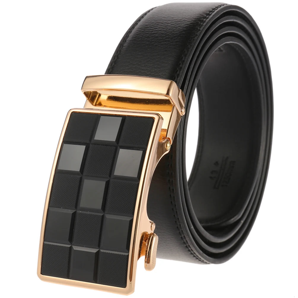 JMT-996234 Genuine Leather Automatic Men's Belt with Custom Logo - Model LY36-22059-1