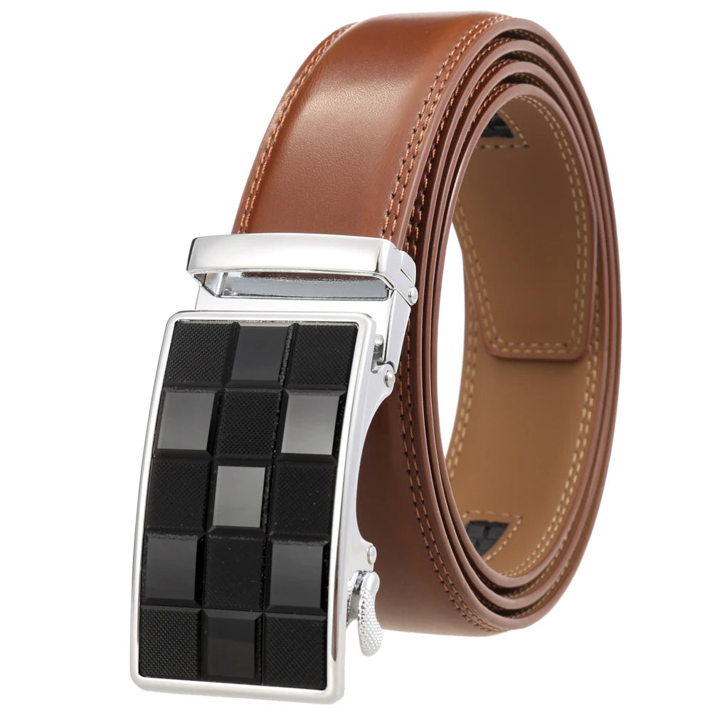 JMT-996234 Genuine Leather Automatic Men's Belt with Custom Logo - Model LY36-22059-1
