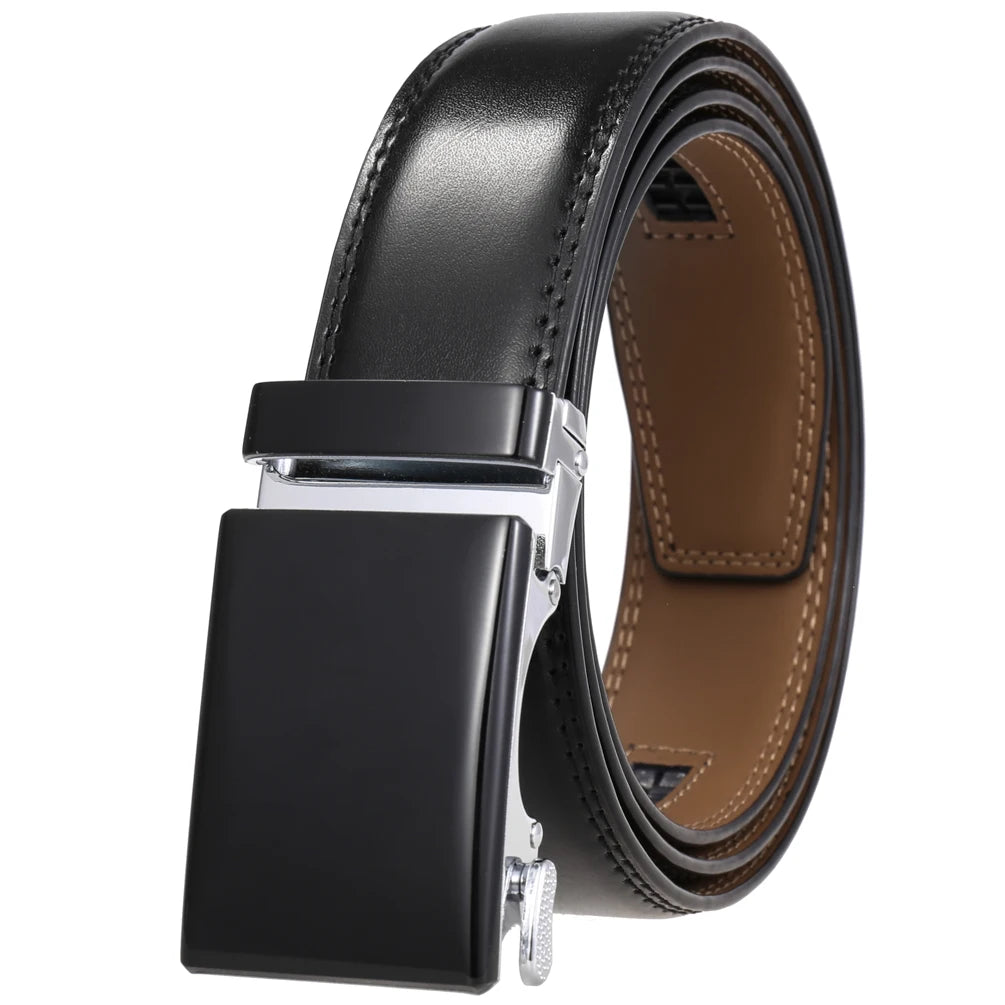 JMT-996234 Genuine Leather Automatic Men's Belt with Custom Logo - Model LY36-22059-1