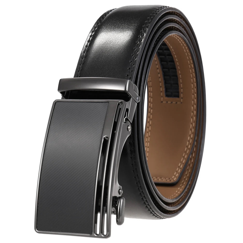 JMT-996234 Genuine Leather Automatic Men's Belt with Custom Logo - Model LY36-22059-1