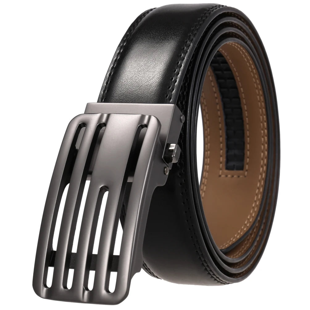 JMT-996234 Genuine Leather Automatic Men's Belt with Custom Logo - Model LY36-22059-1