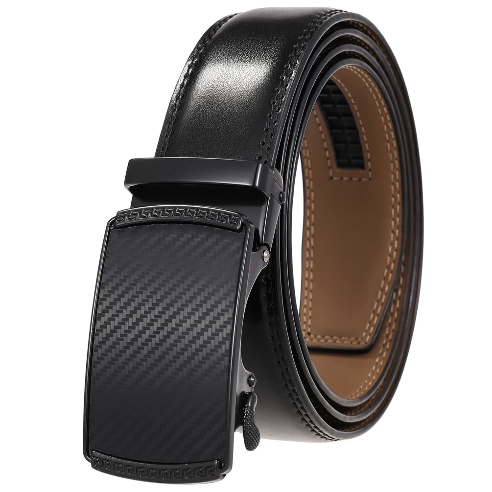 JMT-996234 Genuine Leather Automatic Men's Belt with Custom Logo - Model LY36-22059-1