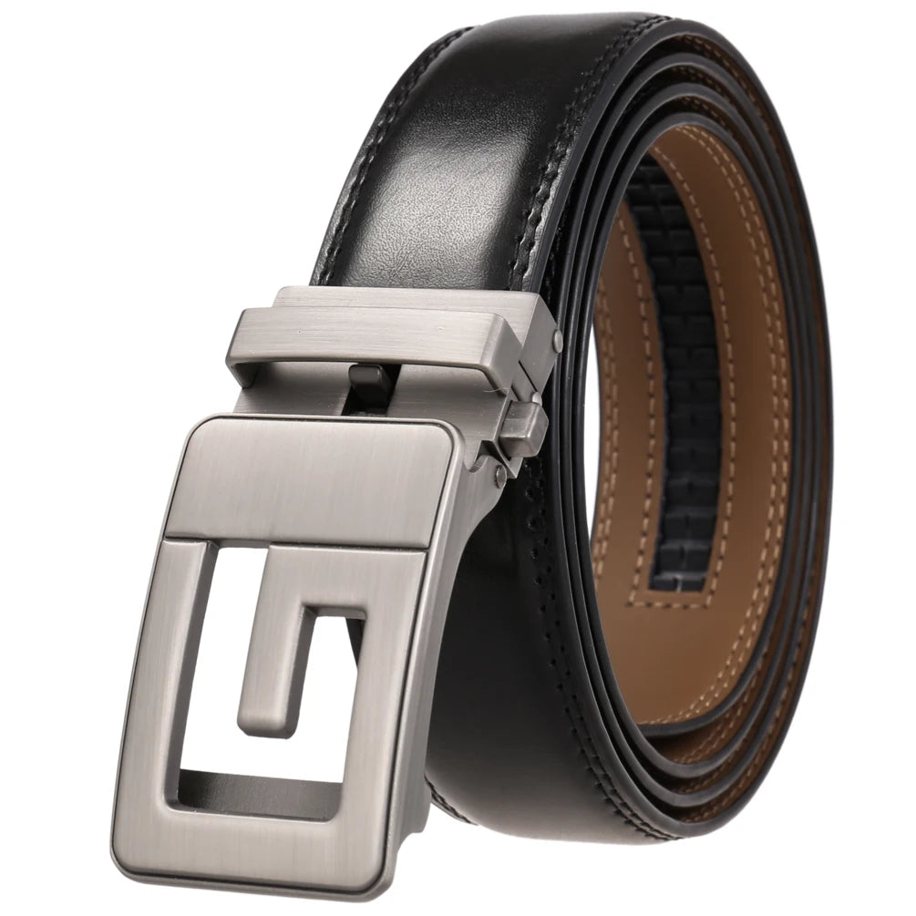 JMT-996234 Genuine Leather Automatic Men's Belt with Custom Logo - Model LY36-22059-1