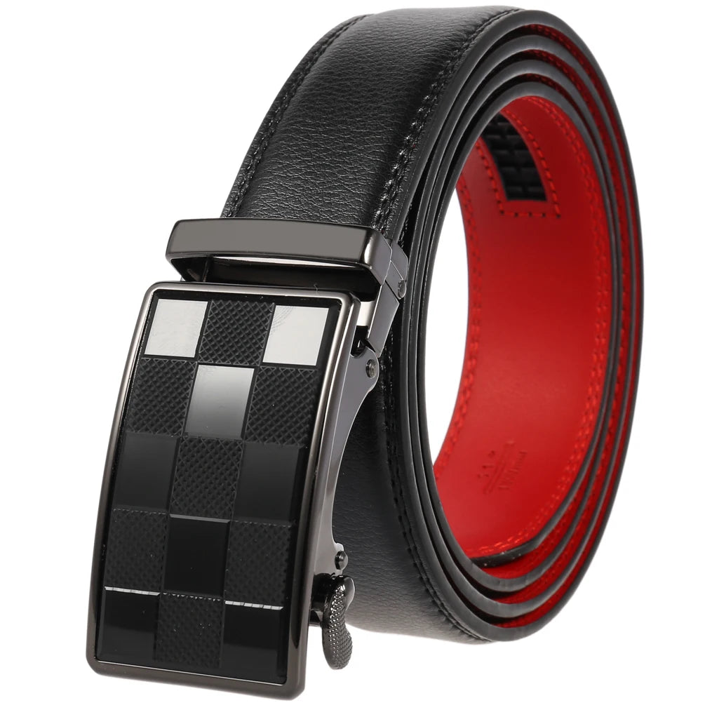JMT-996234 Genuine Leather Automatic Men's Belt with Custom Logo - Model LY36-22059-1