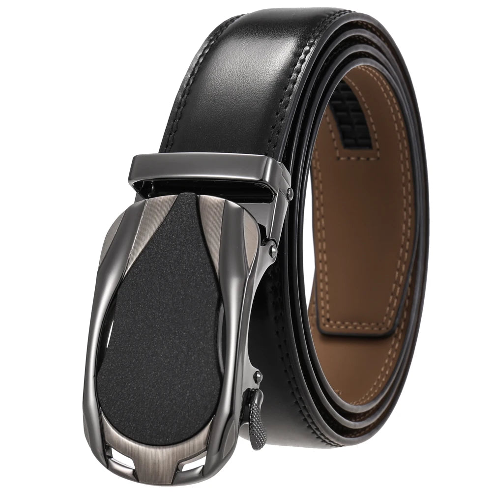 JMT-996234 Genuine Leather Automatic Men's Belt with Custom Logo - Model LY36-22059-1