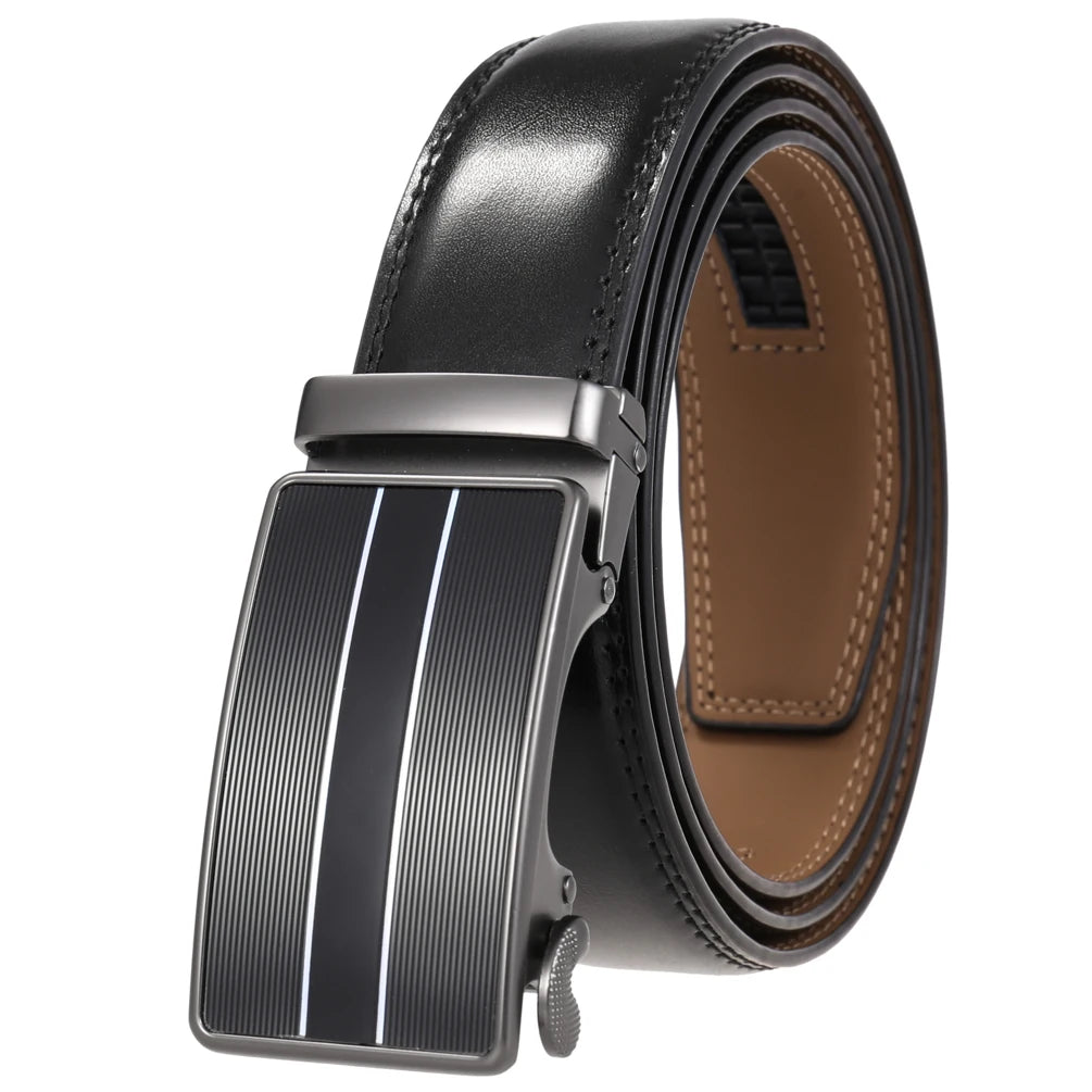 JMT-996234 Genuine Leather Automatic Men's Belt with Custom Logo - Model LY36-22059-1