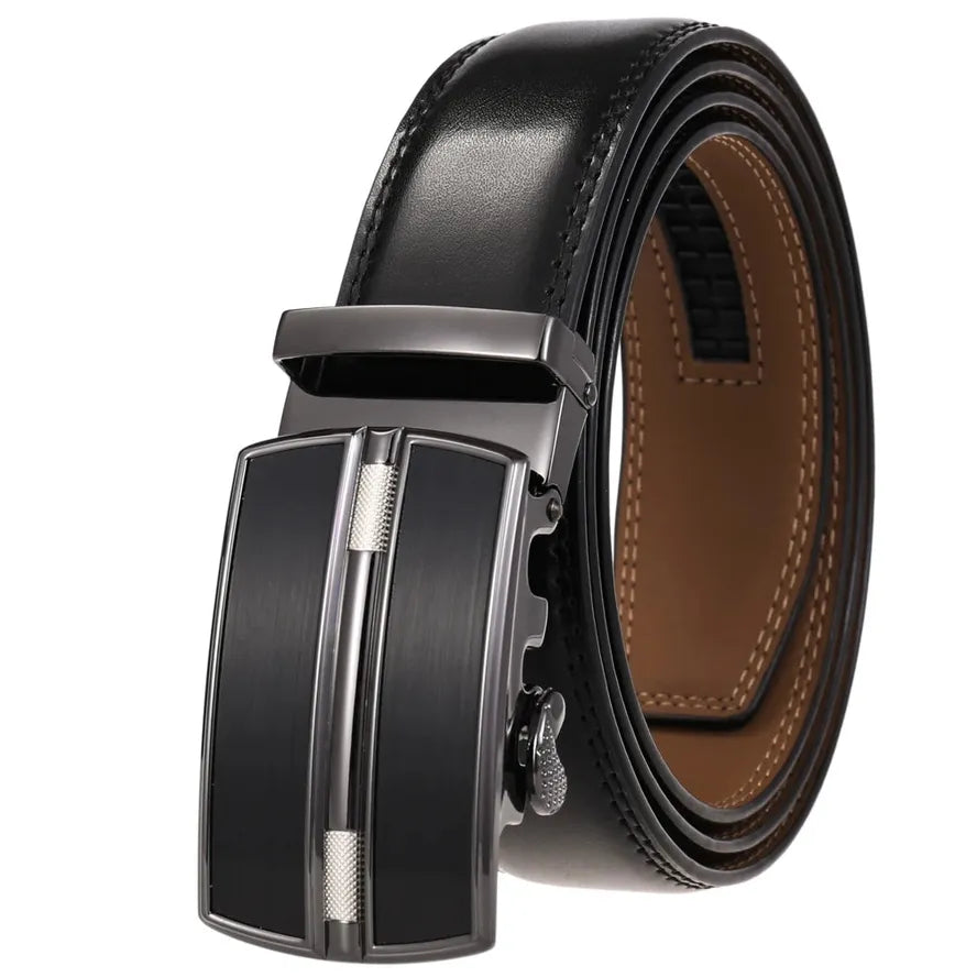 JMT-996234 Genuine Leather Automatic Men's Belt with Custom Logo - Model LY36-22059-1