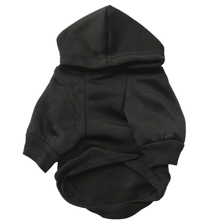 JMT-996554 Hooded Black Skull Fleece T-Shirt for Dogs - Halloween Pet Costume