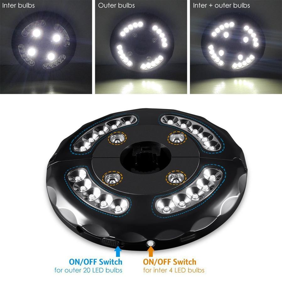 JMT-996682 Multi-Function Detachable Umbrella Light for Camping and Tents