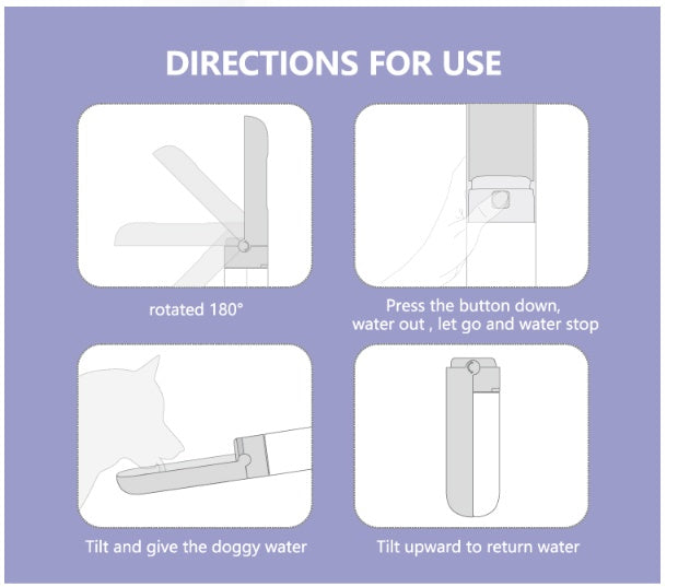 JMT-996810 Portable Pet Water Bottle - 420ml Plastic Hydration Cup for Dogs and Cats