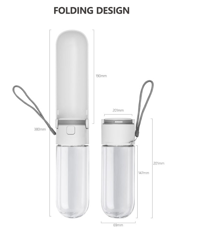 JMT-996810 Portable Pet Water Bottle - 420ml Plastic Hydration Cup for Dogs and Cats