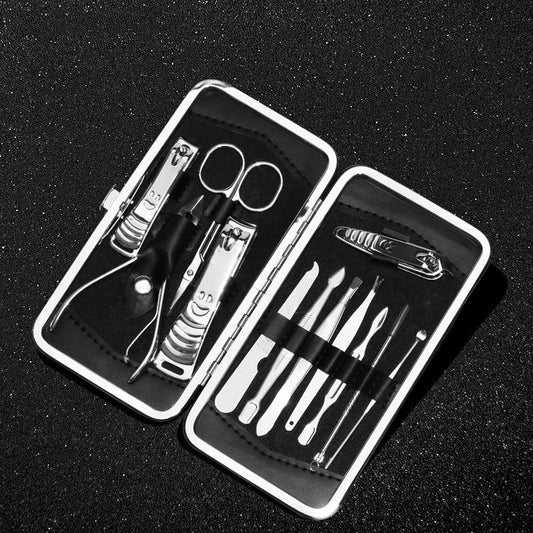 JMT-996938 Golden Dragon Pattern 12-Piece Stainless Steel Nail Clipper Set