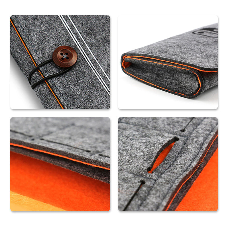 JMT-997258 Nintendo Switch Felt Pouch Bag with Dual Storage and Game Card Slots