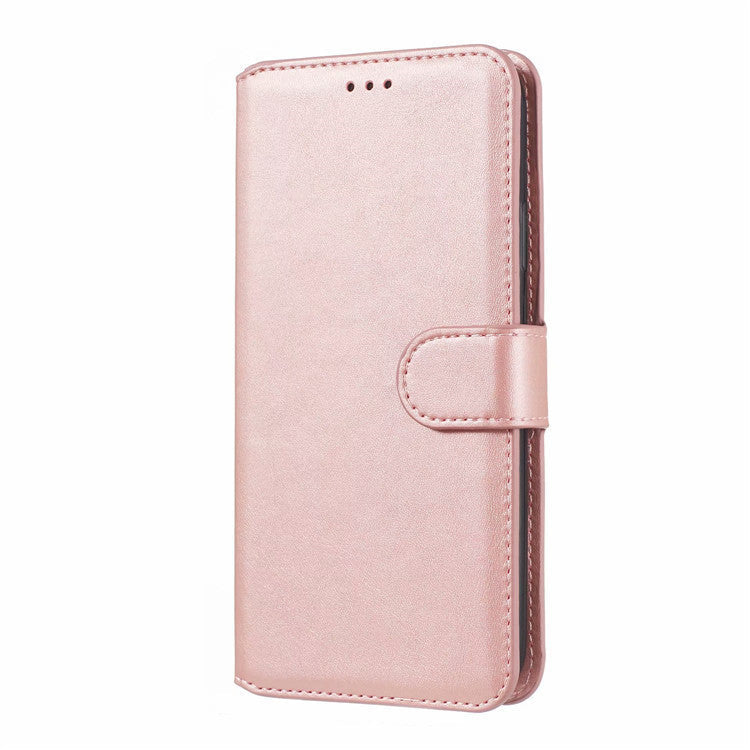 JMT-997322 Sleek Solid Color Leather Phone Case with Classic Calf Pattern for Samsung