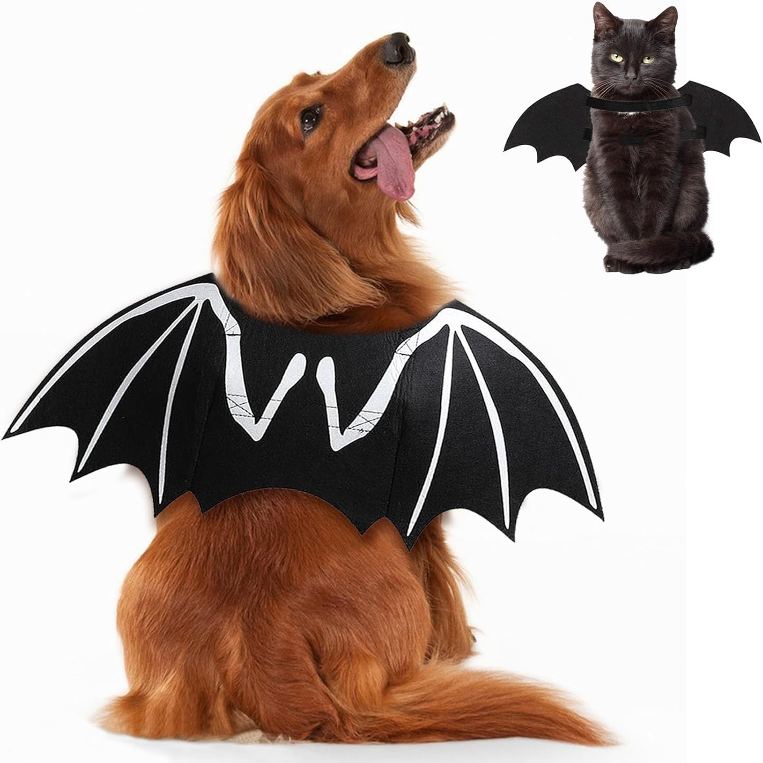 JMT-997706 Luminous Bat Wings Halloween Costume for Small to Large Dogs and Cats