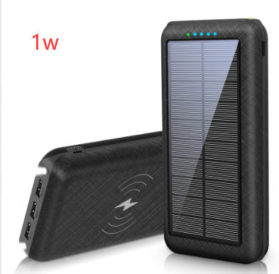 JMT-997962 Wireless Solar Charger Power Bank with LED Flashlight for Mobile Devices, 3 USB Ports, Compatible with iPhone, Xiaomi, Samsung