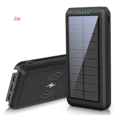 JMT-997962 Wireless Solar Charger Power Bank with LED Flashlight for Mobile Devices, 3 USB Ports, Compatible with iPhone, Xiaomi, Samsung