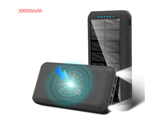 JMT-997962 Wireless Solar Charger Power Bank with LED Flashlight for Mobile Devices, 3 USB Ports, Compatible with iPhone, Xiaomi, Samsung