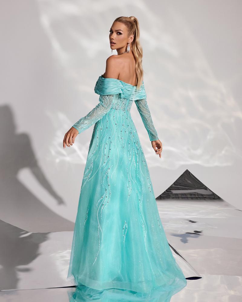 JMT-998026 Elegant Green Evening Dress for Women - Style SH0126