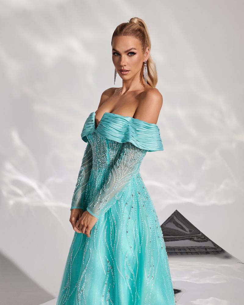 JMT-998026 Elegant Green Evening Dress for Women - Style SH0126