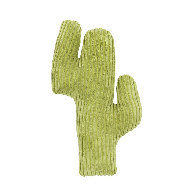 JMT-998090 Durable Corduroy Cactus Cat Toy with Catnip for Enhanced Feline Interaction