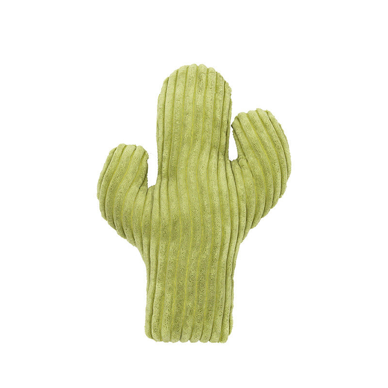 JMT-998090 Durable Corduroy Cactus Cat Toy with Catnip for Enhanced Feline Interaction