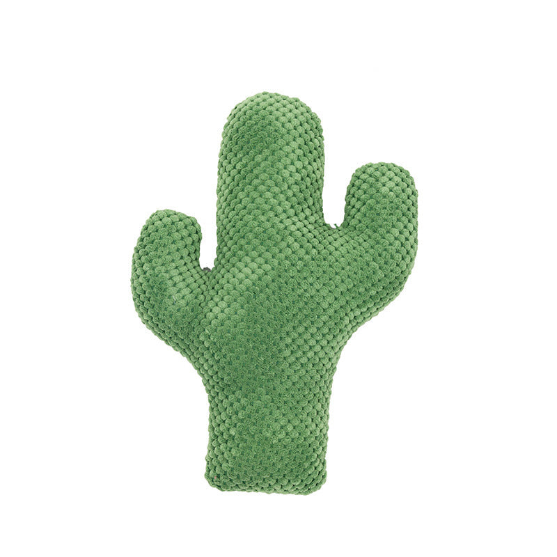 JMT-998090 Durable Corduroy Cactus Cat Toy with Catnip for Enhanced Feline Interaction
